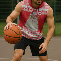 Georgia Christmas Chichilaki Sleeveless Hoodie Celebrate Georgian Tradition - Wonder Print Shop