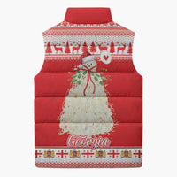 Georgia Christmas Chichilaki Sleeveless Puffer Jacket Celebrate Georgian Tradition - Wonder Print Shop