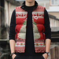 Georgia Christmas Chichilaki Sleeveless Puffer Jacket Celebrate Georgian Tradition - Wonder Print Shop