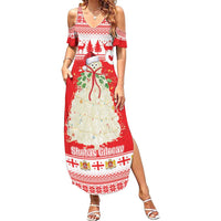 Georgia Christmas Chichilaki Summer Maxi Dress Celebrate Georgian Tradition - Wonder Print Shop