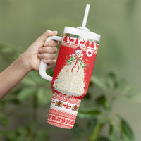 Georgia Christmas Chichilaki Tumbler With Handle Celebrate Georgian Tradition - Wonder Print Shop
