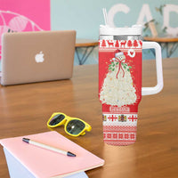 Georgia Christmas Chichilaki Tumbler With Handle Celebrate Georgian Tradition - Wonder Print Shop