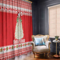 Georgia Christmas Chichilaki Window Curtain Celebrate Georgian Tradition - Wonder Print Shop