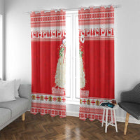 Georgia Christmas Chichilaki Window Curtain Celebrate Georgian Tradition - Wonder Print Shop