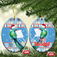 Guatemala Christmas Ceramic Ornament Resplendent Queztal Libre Crezca Fecundo - Wonder Print Shop