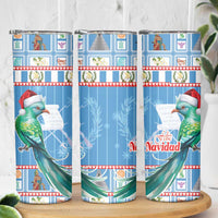 Guatemala Christmas Skinny Tumbler Resplendent Queztal Libre Crezca Fecundo - Wonder Print Shop
