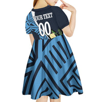 Custom Guatemala Football Kid Short Sleeve Dress Los Chapines Go Champion - Wonder Print Shop