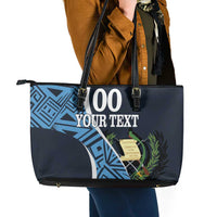 Custom Guatemala Football Leather Tote Bag Los Chapines Go Champion - Wonder Print Shop