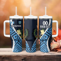 Custom Guatemala Football Tumbler With Handle Los Chapines Go Champion - Wonder Print Shop