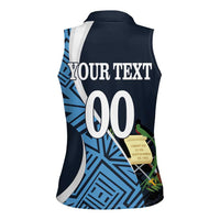 Custom Guatemala Football Women Sleeveless Polo Shirt Los Chapines Go Champion - Wonder Print Shop