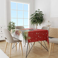 Christmas Costa Rica Tablecloth A Cheerful Sloth Wearing a Santa Hat - Wonder Print Shop