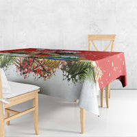 Christmas Costa Rica Tablecloth A Cheerful Sloth Wearing a Santa Hat - Wonder Print Shop