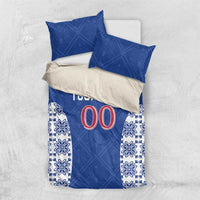 Custom Moldova Football Bedding Set Tricolorii Tree Of Life Blue Version - Wonder Print Shop
