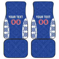 Custom Moldova Football Car Mats Tricolorii Tree Of Life Blue Version - Wonder Print Shop