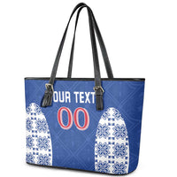 Custom Moldova Football Leather Tote Bag Tricolorii Tree Of Life Blue Version - Wonder Print Shop