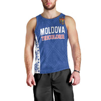 Custom Moldova Football Men Tank Top Tricolorii Tree Of Life Blue Version - Wonder Print Shop