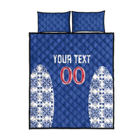 Custom Moldova Football Quilt Bed Set Tricolorii Tree Of Life Blue Version - Wonder Print Shop