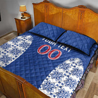 Custom Moldova Football Quilt Bed Set Tricolorii Tree Of Life Blue Version - Wonder Print Shop