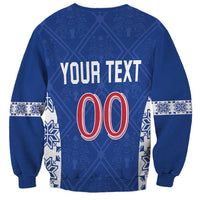 Custom Moldova Football Sweatshirt Tricolorii Tree Of Life Blue Version - Wonder Print Shop