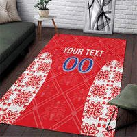 Custom Moldova Football Area Rug Tricolorii Tree Of Life Red Version - Wonder Print Shop