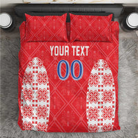 Custom Moldova Football Bedding Set Tricolorii Tree Of Life Red Version - Wonder Print Shop