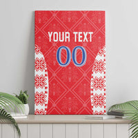 Custom Moldova Football Canvas Wall Art Tricolorii Tree Of Life Red Version - Wonder Print Shop