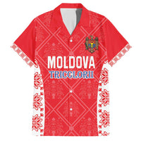 Custom Moldova Football Family Matching Puletasi and Hawaiian Shirt Tricolorii Tree Of Life Red Version - Wonder Print Shop