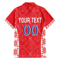 Custom Moldova Football Family Matching Puletasi and Hawaiian Shirt Tricolorii Tree Of Life Red Version - Wonder Print Shop