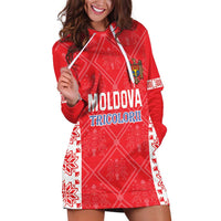 Custom Moldova Football Hoodie Dress Tricolorii Tree Of Life Red Version - Wonder Print Shop