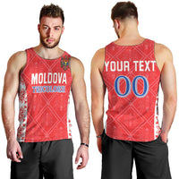 Custom Moldova Football Men Tank Top Tricolorii Tree Of Life Red Version - Wonder Print Shop