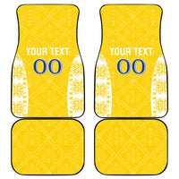 Custom Moldova Football Car Mats Tricolorii Tree Of Life Yellow Version - Wonder Print Shop