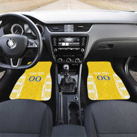 Custom Moldova Football Car Mats Tricolorii Tree Of Life Yellow Version - Wonder Print Shop