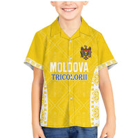 Custom Moldova Football Family Matching Mermaid Dress and Hawaiian Shirt Tricolorii Tree Of Life Yellow Version - Wonder Print Shop