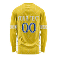 Custom Moldova Football Long Sleeve Shirt Tricolorii Tree Of Life Yellow Version - Wonder Print Shop