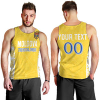 Custom Moldova Football Men Tank Top Tricolorii Tree Of Life Yellow Version - Wonder Print Shop