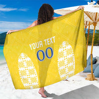 Custom Moldova Football Sarong Tricolorii Tree Of Life Yellow Version - Wonder Print Shop