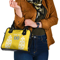 Custom Moldova Football Shoulder Handbag Tricolorii Tree Of Life Yellow Version