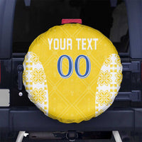 Custom Moldova Football Spare Tire Cover Tricolorii Tree Of Life Yellow Version - Wonder Print Shop