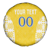 Custom Moldova Football Spare Tire Cover Tricolorii Tree Of Life Yellow Version - Wonder Print Shop