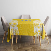 Custom Moldova Football Tablecloth Tricolorii Tree Of Life Yellow Version - Wonder Print Shop