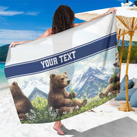 Personalized Finland Sarong Brown Bear With Lily Of The Valley - Wonder Print Shop