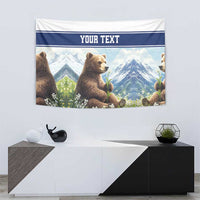 Personalized Finland Tapestry Brown Bear With Lily Of The Valley - Wonder Print Shop