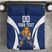 Custom Finland Hockey Bedding Set Suomi Leijonat Mascot - Wonder Print Shop