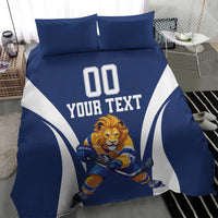 Custom Finland Hockey Bedding Set Suomi Leijonat Mascot - Wonder Print Shop