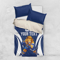 Custom Finland Hockey Bedding Set Suomi Leijonat Mascot - Wonder Print Shop