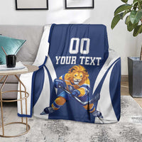 Custom Finland Hockey Blanket Suomi Leijonat Mascot