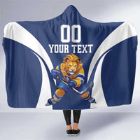 Custom Finland Hockey Hooded Blanket Suomi Leijonat Mascot