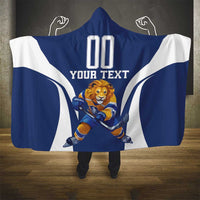 Custom Finland Hockey Hooded Blanket Suomi Leijonat Mascot