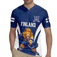 Custom Finland Hockey Rugby Jersey Suomi Leijonat Mascot - Wonder Print Shop