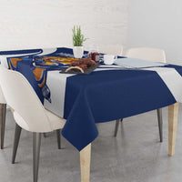 Custom Finland Hockey Tablecloth Suomi Leijonat Mascot - Wonder Print Shop